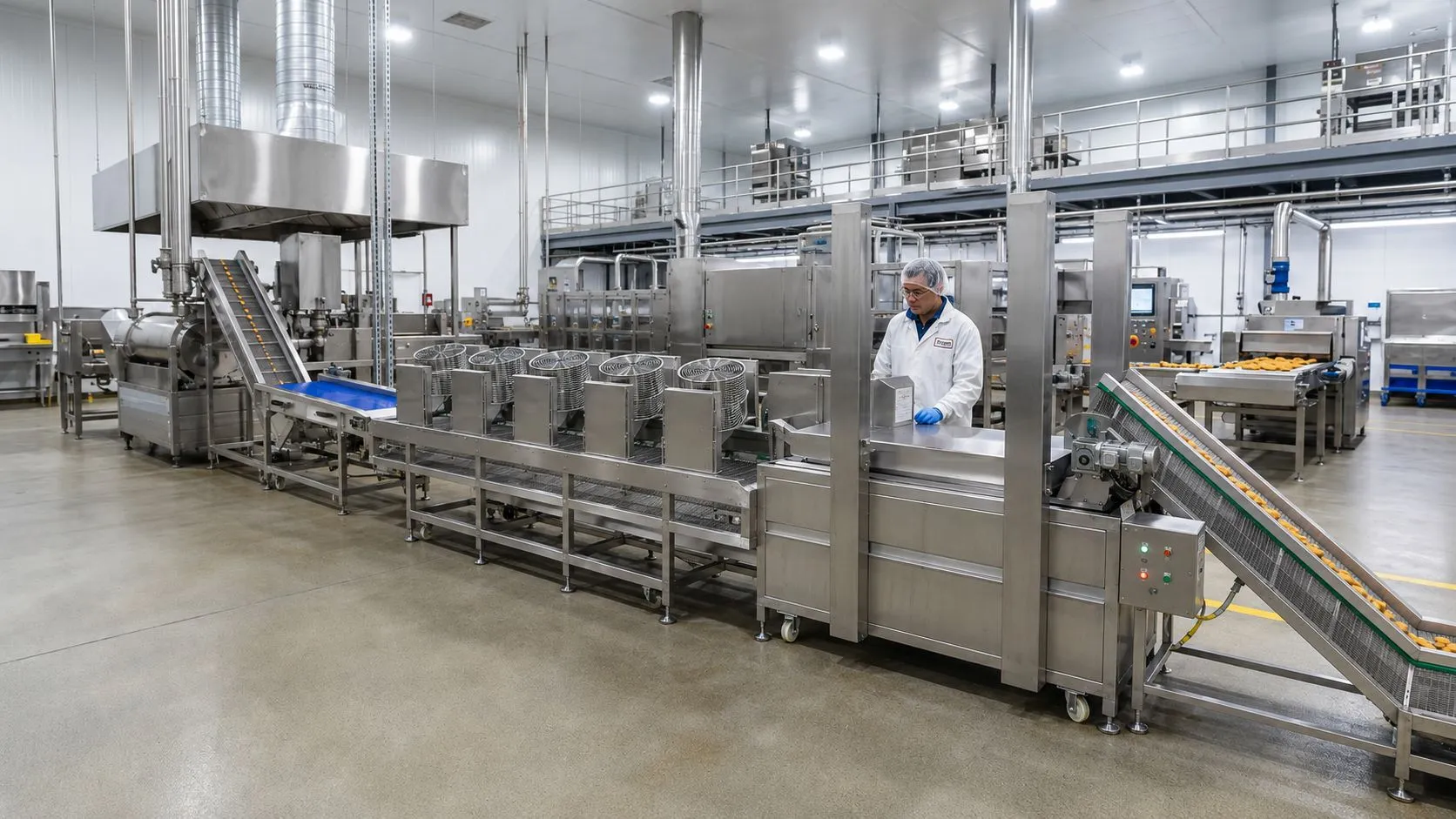 Industrial Continuous Fryer Machine | 100-2000 kg/h | Electric/Gas/Steam | Joyshine Machinery