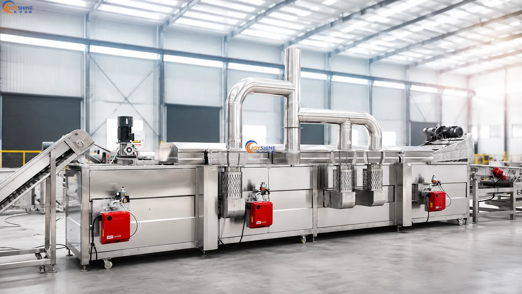 Armenia 600kg/h Fried Eggplant Continuous Frying Line Case