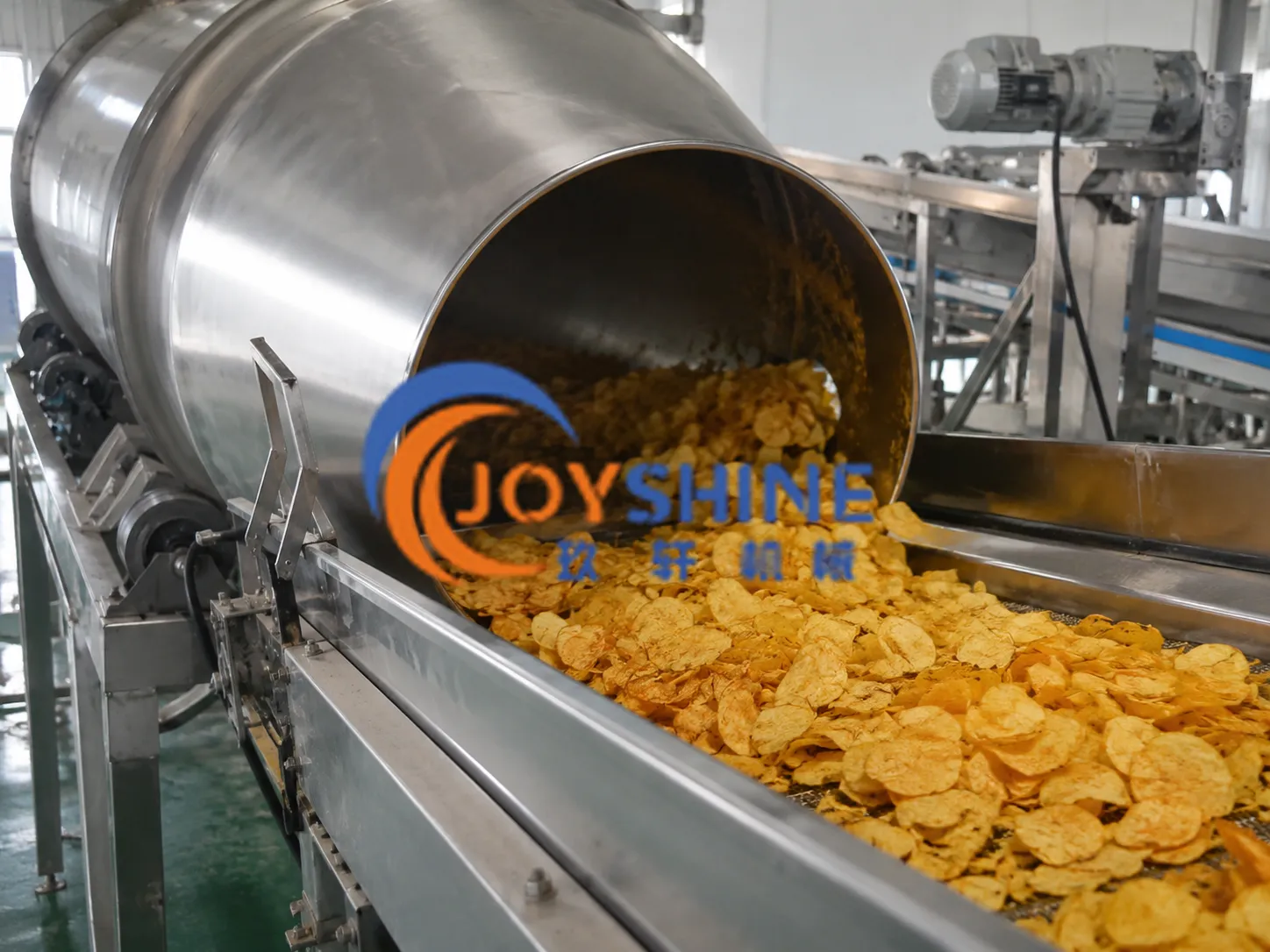 Potato chips seasoning machine with different flavors