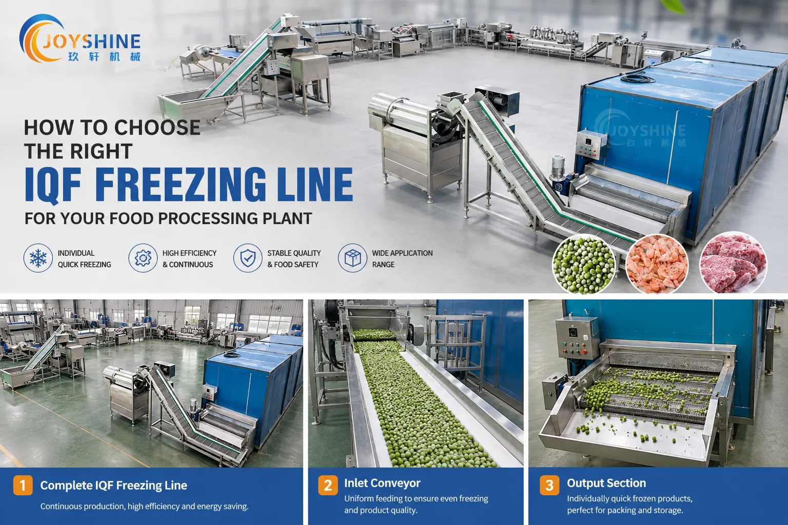 How to Choose the Right IQF Freezing Line for Food Processing Plants