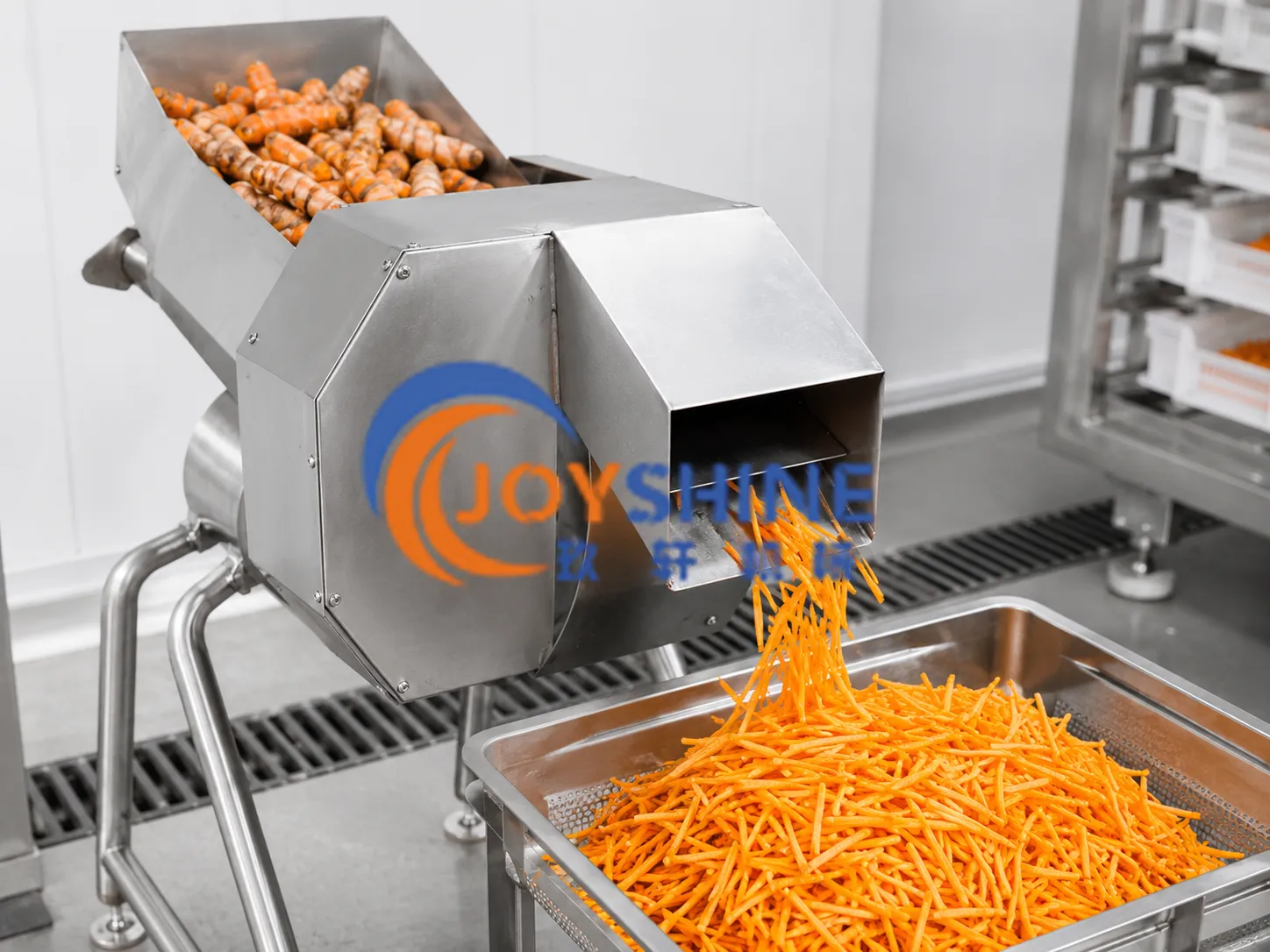 Vegetable cutting machine used for uniform turmeric cutting