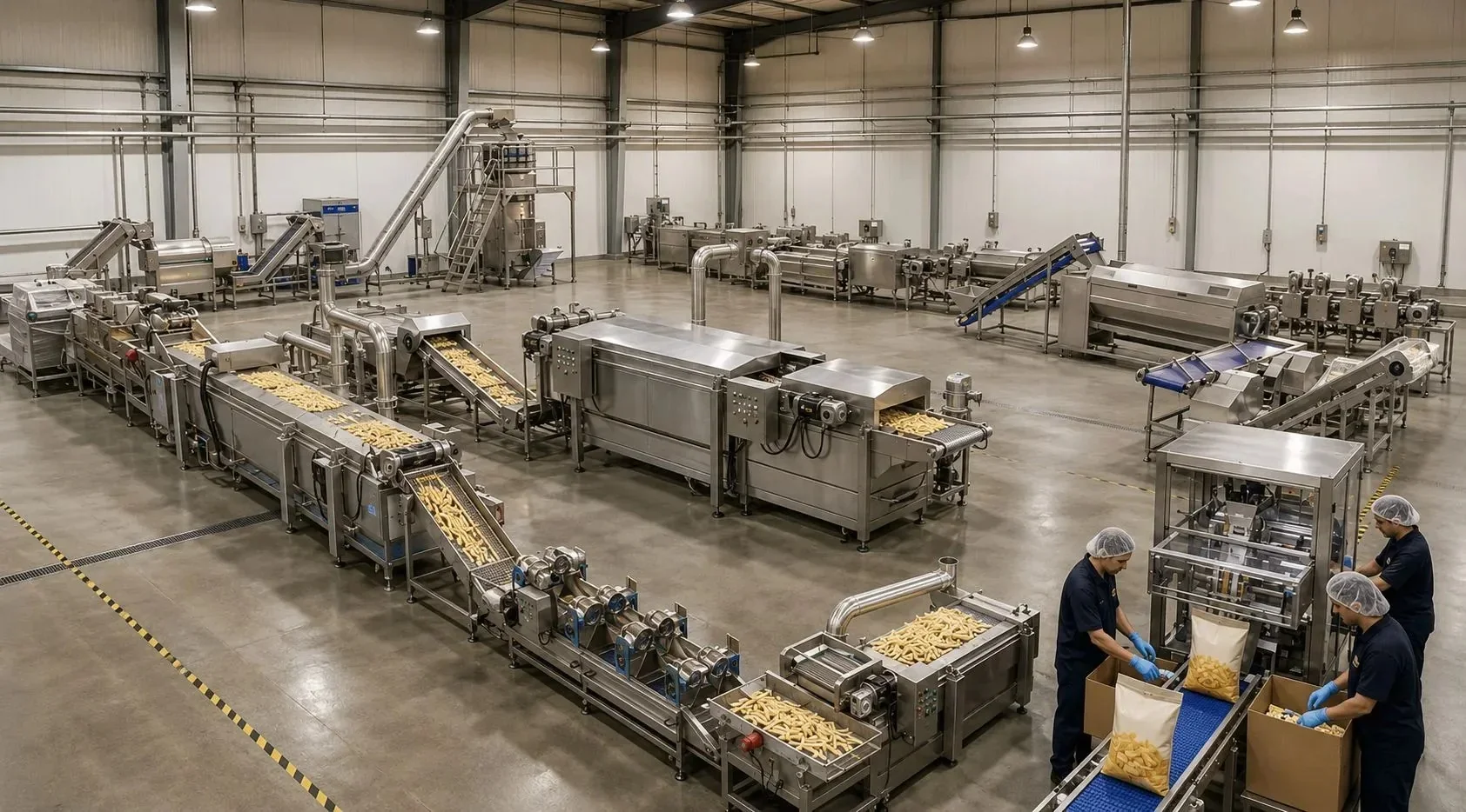 French Fries Factory Consumables and Utility Footprint: Water, Power, Oil, Refrigeration and Packaging